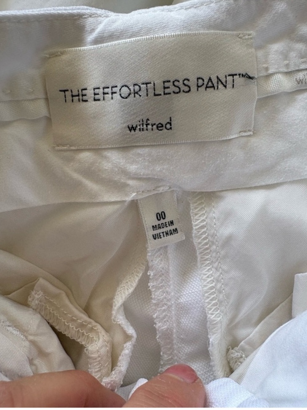 Aritzia Wilfred Effortless Pants in White Linen Size 00 - Picture 4 of 4